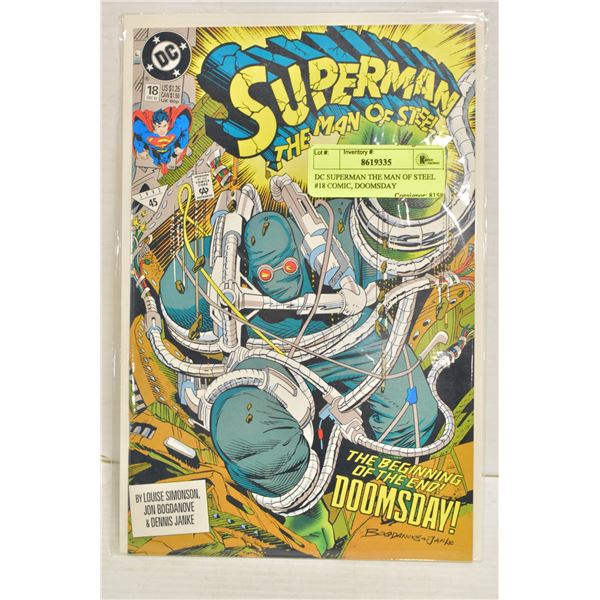 DC SUPERMAN THE MAN OF STEEL #18 COMIC, DOOMSDAY