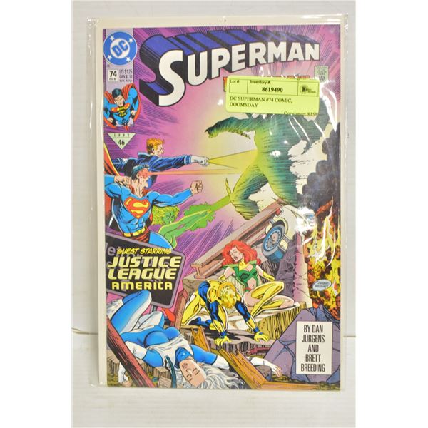 DC SUPERMAN #74 COMIC, DOOMSDAY