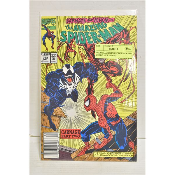 MARVEL AMAZING SPIDERMAN #362 COMIC, NEWSSTAND