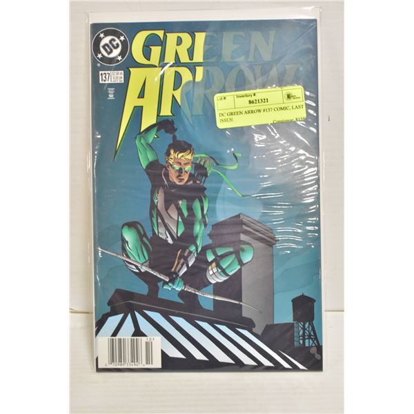 DC GREEN ARROW #137 COMIC, LAST ISSUE
