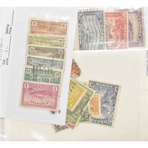 CANADIAN AND WORLD STAMPS, POSTAGE AND OTHER TYPES