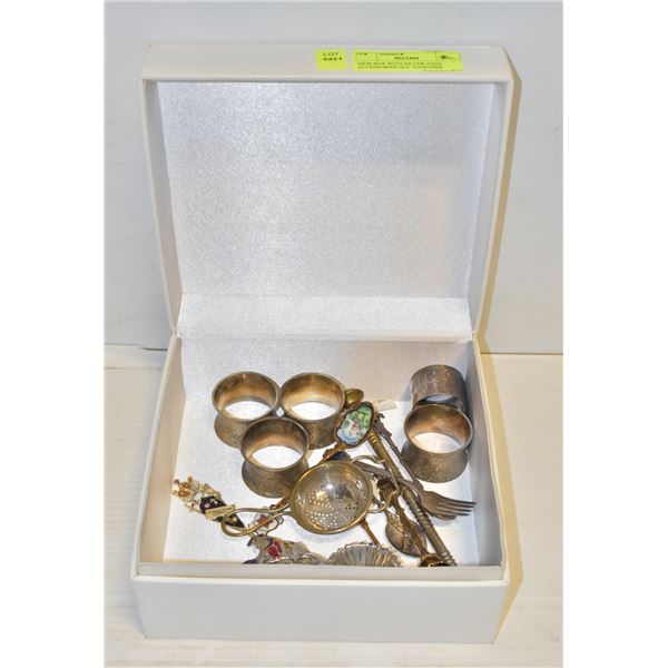 DIOR BOX WITH SILVER TONE ACCESSORIES ALL TOGETHER