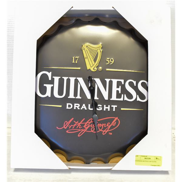 GUINNESS BOTTLE CAP CLOCK