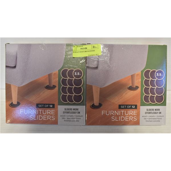SET OF 24 FURNITURE SLIDDERS