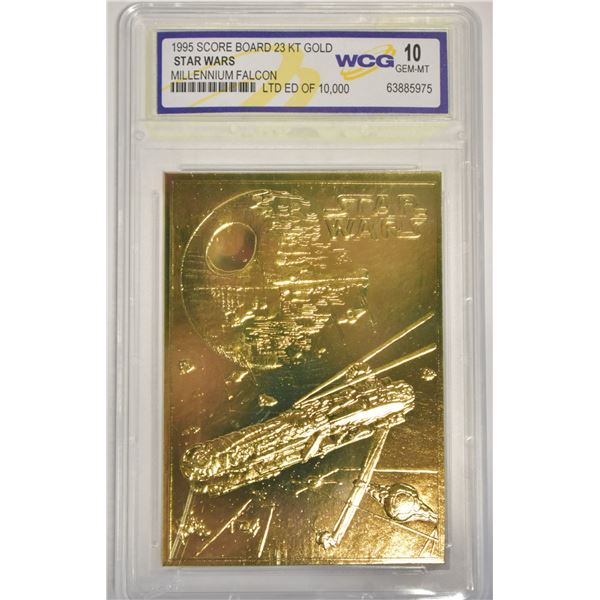 WCG GRADED 10 23 KT STAR WARS CARD M. FALCON