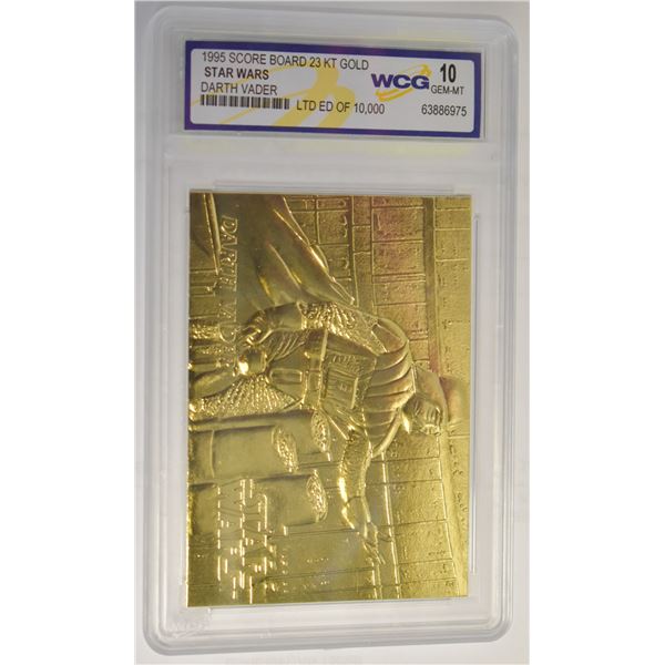 WCG GRADED 10 23 KT STAR WARS CARD DARTH VADER