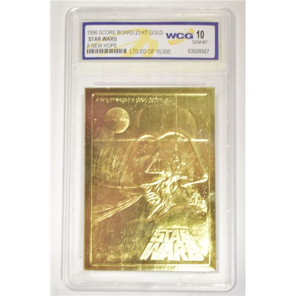 WCG GRADED 10 23 KT STAR WARS CARD A NEW HOPE