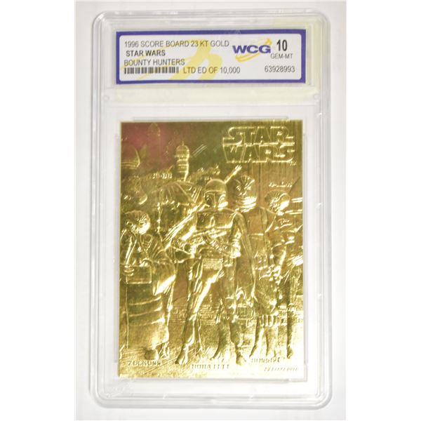 WCG GRADED 10 23 KT STAR WARS CARD BOUNTY HUNTERS