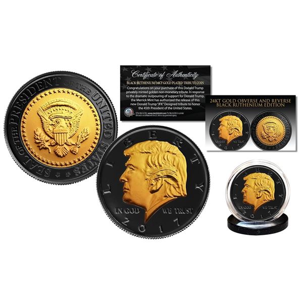 DONALD TRUMP RUTHENIUM GOLD CLAD US COIN