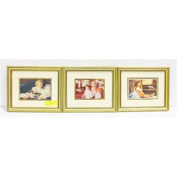 SET OF 3 MATCHING PICTURES - EACH 11.5" X 9.5"