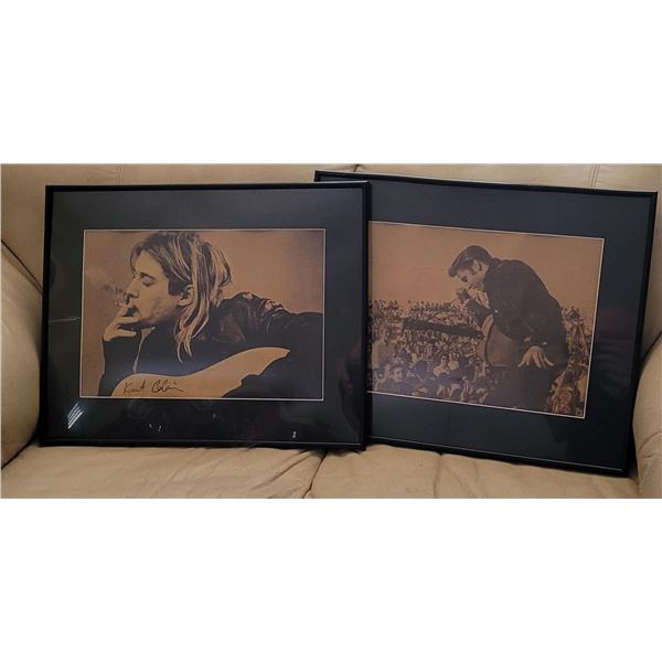 16)  LOT OF 2 SEPTIA TONE MATTED & FRAMED