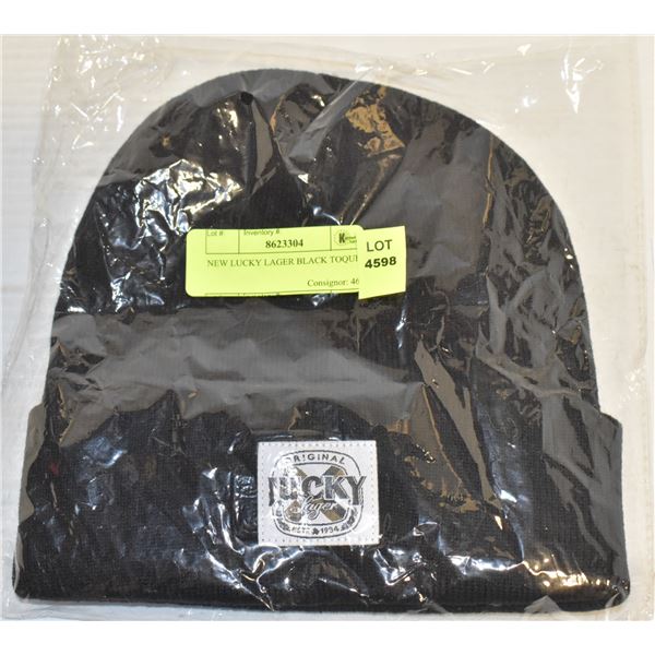 NEW LUCKY LAGER BLACK TOQUE