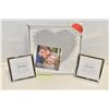 Image 1 : NEW 8X8 WEDDING + 2 4X4 SILVER-PLATE PICTURE