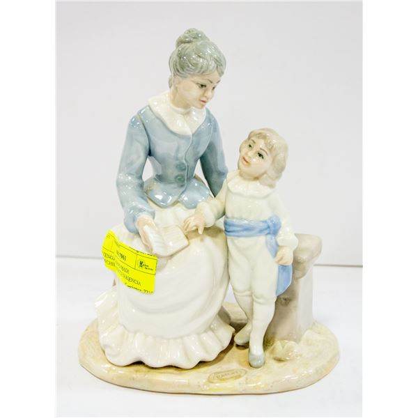 11" TENGRA HAND MADE MOM/CHILD STATUE VALENCIA