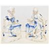 Image 1 : VINTAE PAIR OF MAN AND WOMAN PORCELAIN ITEMS WITH