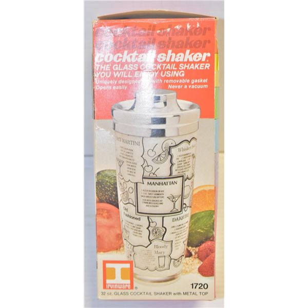 GLASS COCKTAIL SHAKER 12 INCH