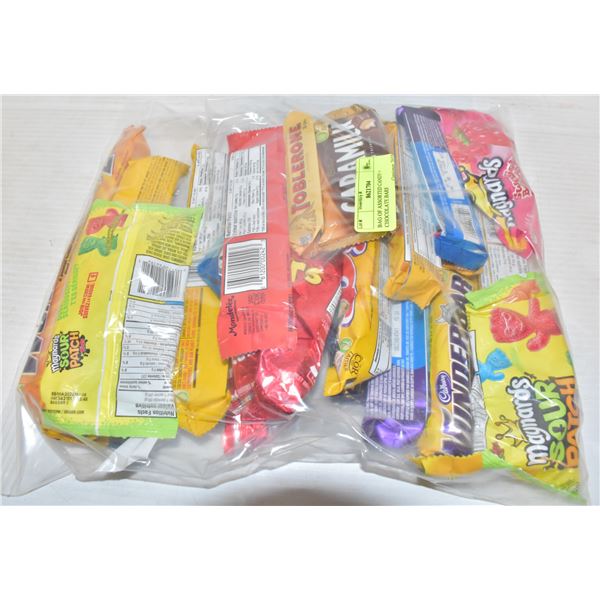 BAG OF ASSORTED CANDY + CHOCOLATE BARS