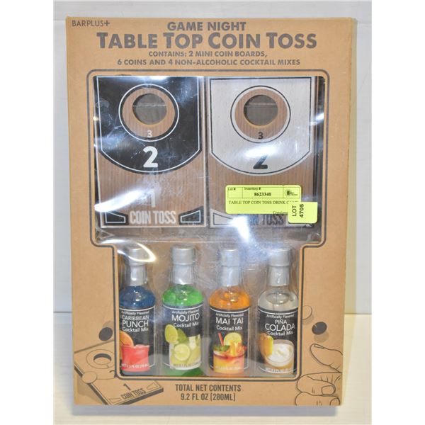 TABLE TOP COIN TOSS DRINK GAME