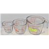 Image 1 : SET OF 3 ANCHOR HOCKING FIRE KING GLASS MEASURE