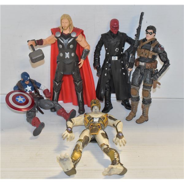5 MARVEL ACTION FIGURES 6 INCH