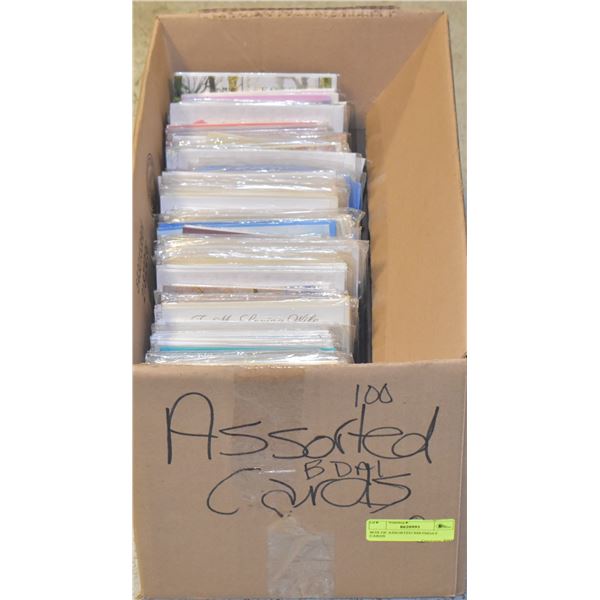 BOX OF ASSORTED BIRTHDAY CARDS