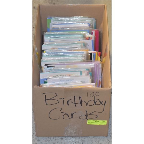 BOX OF ASSORTED BIRTHDAY CARDS