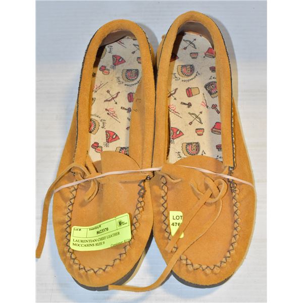 LAURENTIAN CHIEF LEATHER MOCCASINS SIZE 9