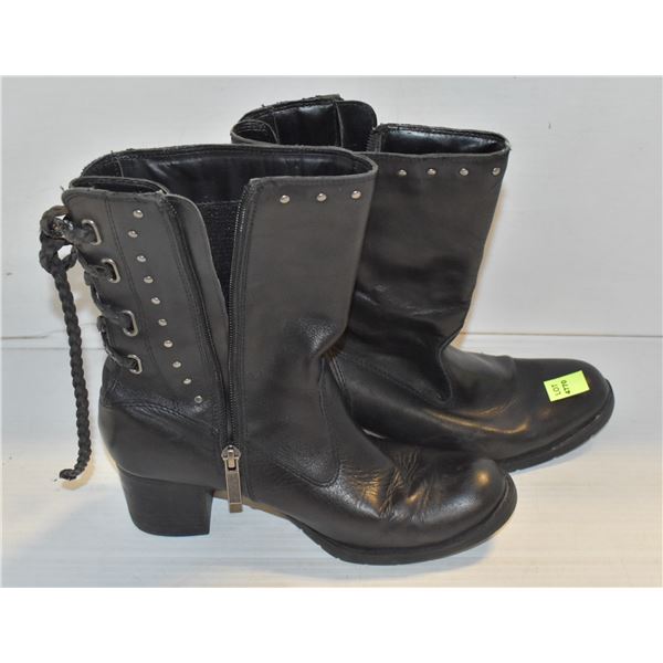 SIZE 6.5 LADIES HARLEY DAVIDSON LEATHER BOOTS