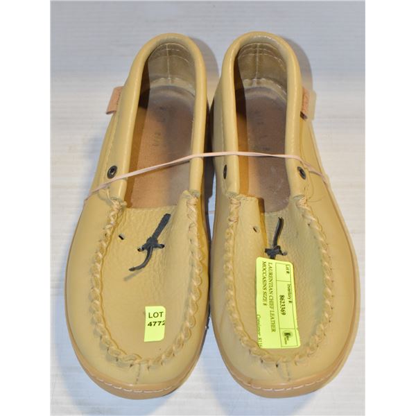 LAURENTIAN CHIEF LEATHER MOCCASINS SIZE 8