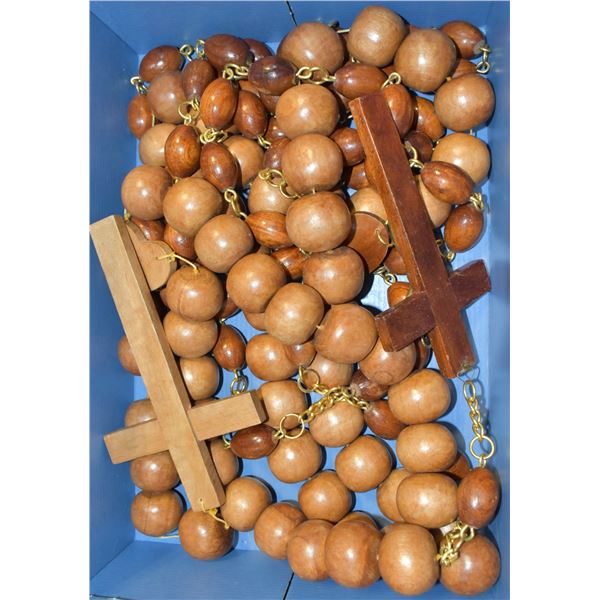 2 EXTRA LARGE WALL HANGING VINTAGE ROSARIES