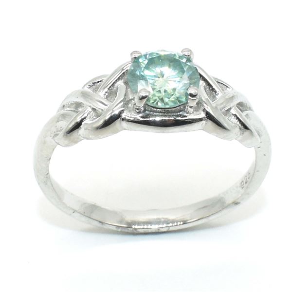 SV6-59 .925 SILVER MOISSANITE RING SIZE 7