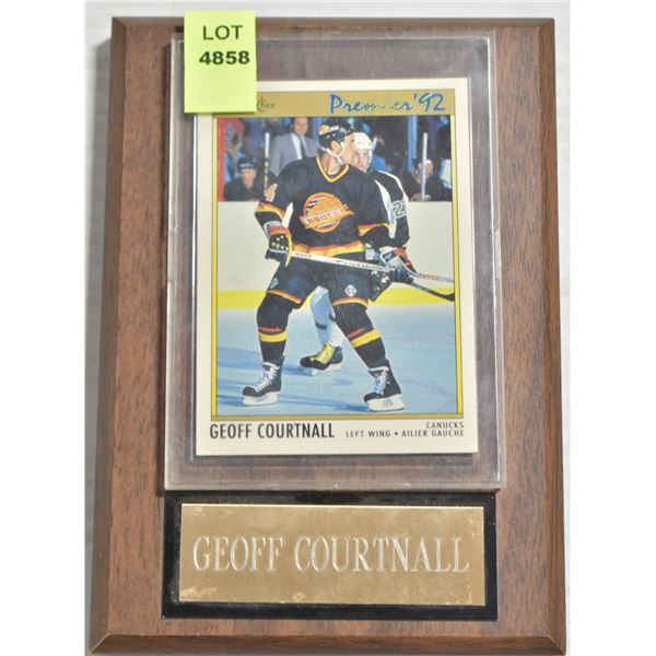 GEOFF COURTNALL FRAMED PLAQUE