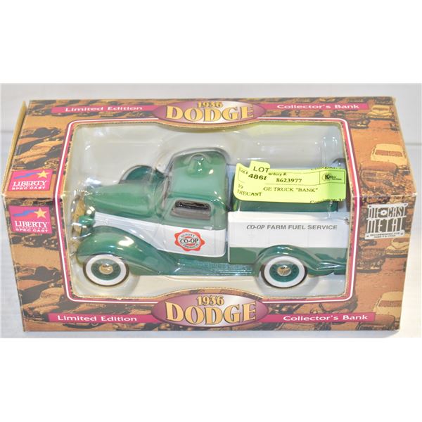 1936 DODGE TRUCK "BANK" DIECAST