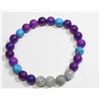 Image 1 : #351-LABRADORITE,TOURQUOISE,SUGILITE BEAD BRACELET