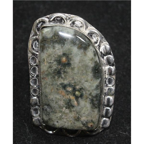 #139-NATURAL OCEAN JASPER RING SIZE 8