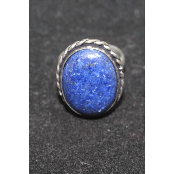 #83-NATURAL BLUE LAPIS LAZULI RING SIZE 6.75