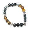 Image 1 : #269-NATURAL TIGER EYE,HERMATITE,MEGNET BRACELET