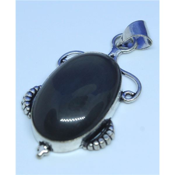 #5-NATURAL OBSIDIAN PENDANT