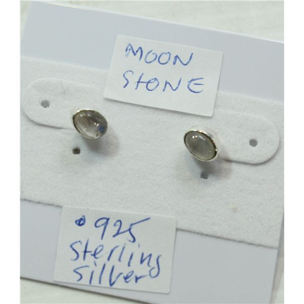 #48-NATURAL MOONSTONE STUD EARRINGS