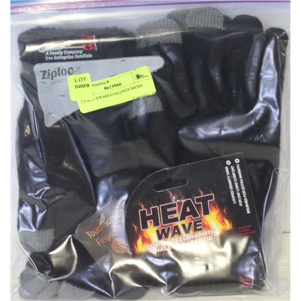 2 PACK IFRARED GLOVES MENS