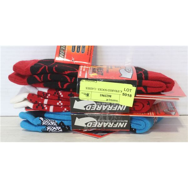 3 PACK IFRARED SOCKS - LADIES