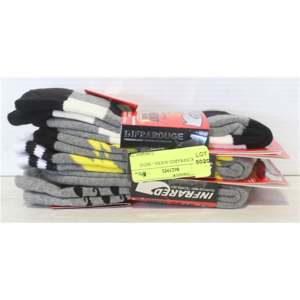 3 PACK INFRARED SOCKS - MENS