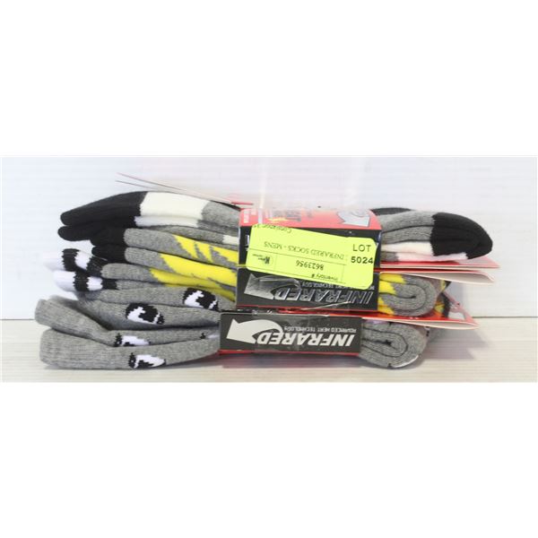 3 PACK INFRARED SOCKS - MENS