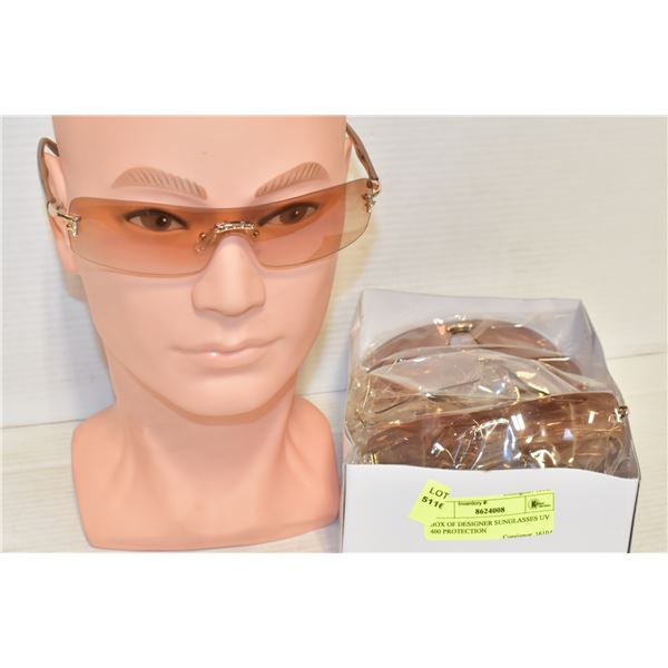 BOX OF DESIGNER SUNGLASSES UV 400 PROTECTION