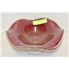 Image 1 : JEANETTE WAVY CRANBERRY GLASS BOWL