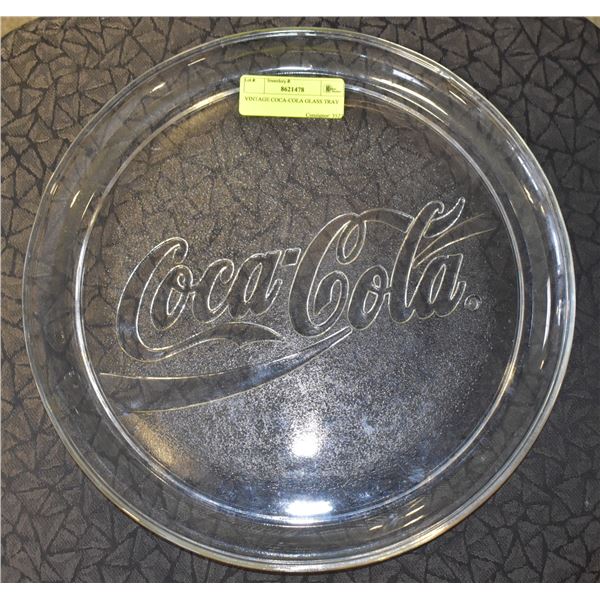 VINTAGE COCA-COLA GLASS TRAY