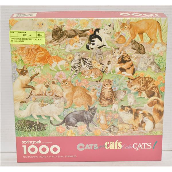 SPRINGBOK 1000 PC PUZZLE CATS BY HALLMARK