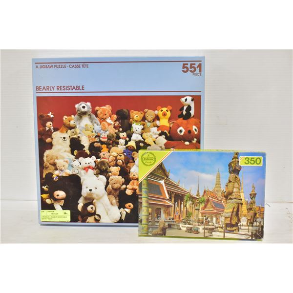 2 PUZZLES - BEARLY RESISTABLE 550 PC+ 350 PC