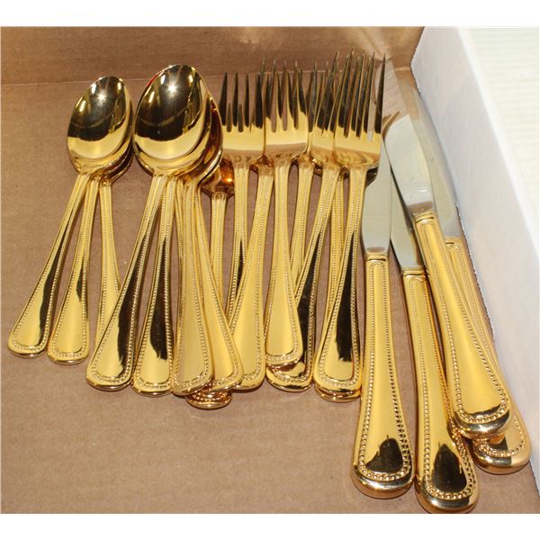 ONEIDA GOLDEN PATRICIAN 20 PC FLATWARE SET