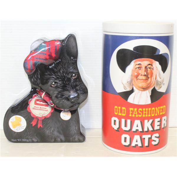 QUAKER OATS CONTAINER AND TIN